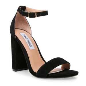 STEVE MADDEN CARRSON SUEDE SANDAL HEELS